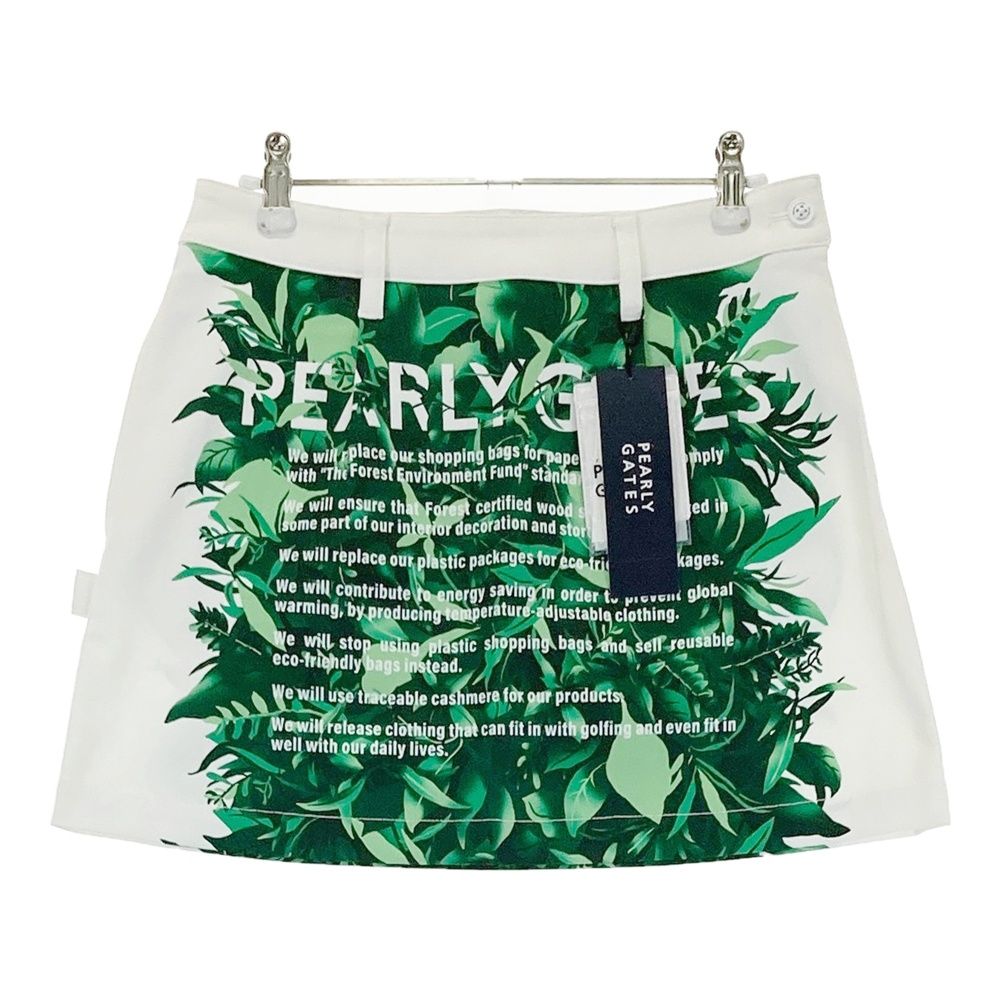 サイズ 0 PEARLY GATES パーリーゲイツ 055-2134506 スカート リーフ ホワイト系 240101543776 ゴルフウェア レディース ストスト
