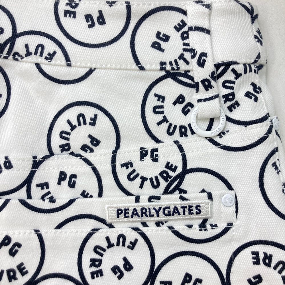 サイズ 0 PEARLY GATES パーリーゲイツ 055-2134012 ストレッチスカート FUTURE NIKO ニコちゃん 総柄 ホワイト系 240101543785 ゴルフウェア レディース ストスト LLC-HASEGAWATOSO_COM