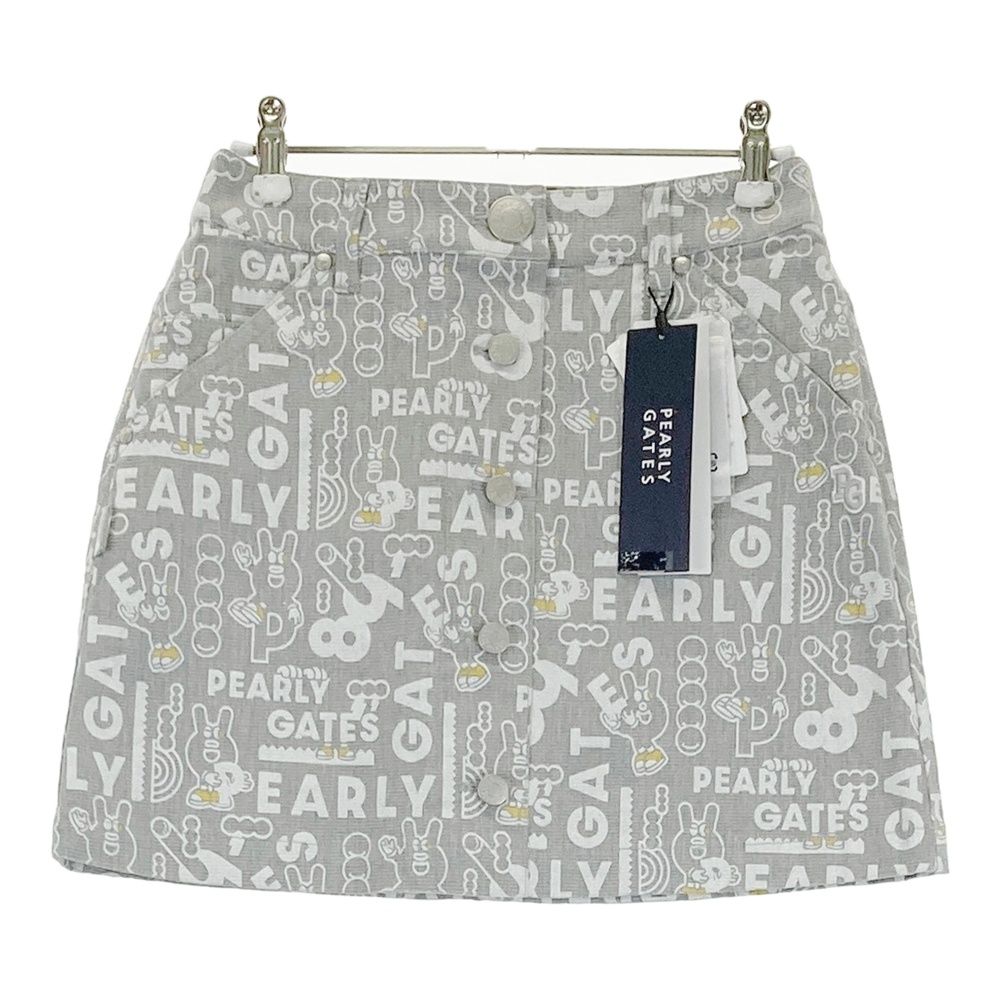 サイズ 00 PEARLY GATES パーリーゲイツ 055-2234020 ストレッチスカート どうしちゃったPG 総柄 グレー系 240101543789 ゴルフウェア レディース ストスト
