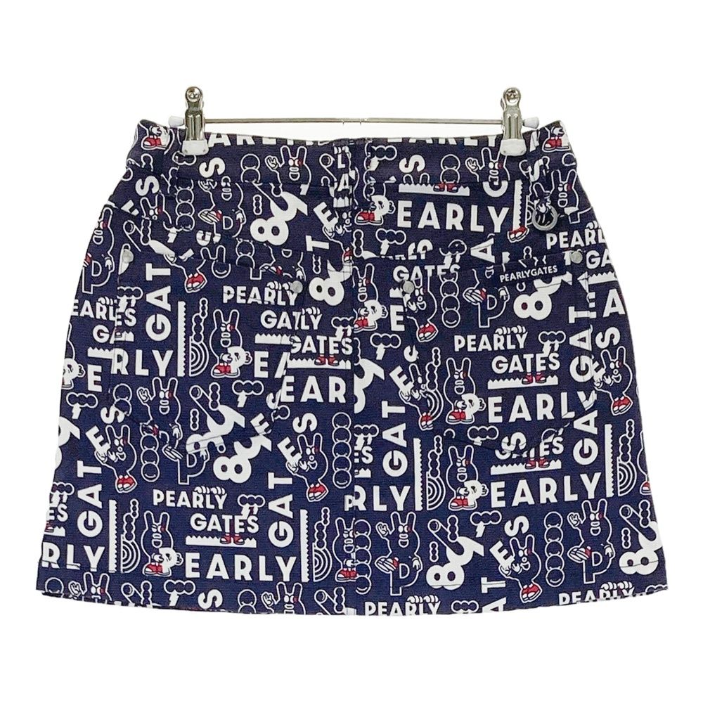 サイズ 1 PEARLY GATES パーリーゲイツ 055-2234020 ストレッチスカート どうしちゃったPG 総柄 ネイビー系 240101543790 ゴルフウェア レディース ストスト