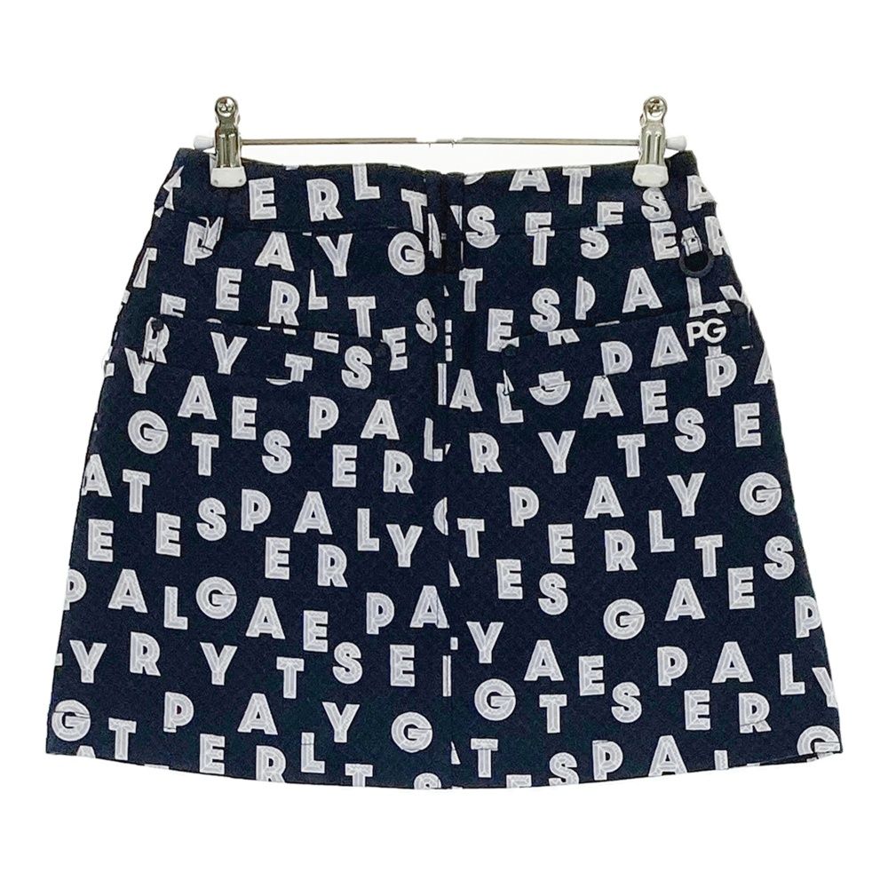 サイズ 00 PEARLY GATES パーリーゲイツ 055-1234900 ストレッチスカート ロゴ柄 ネイビー系 240101543810 ゴルフウェア レディース ストスト