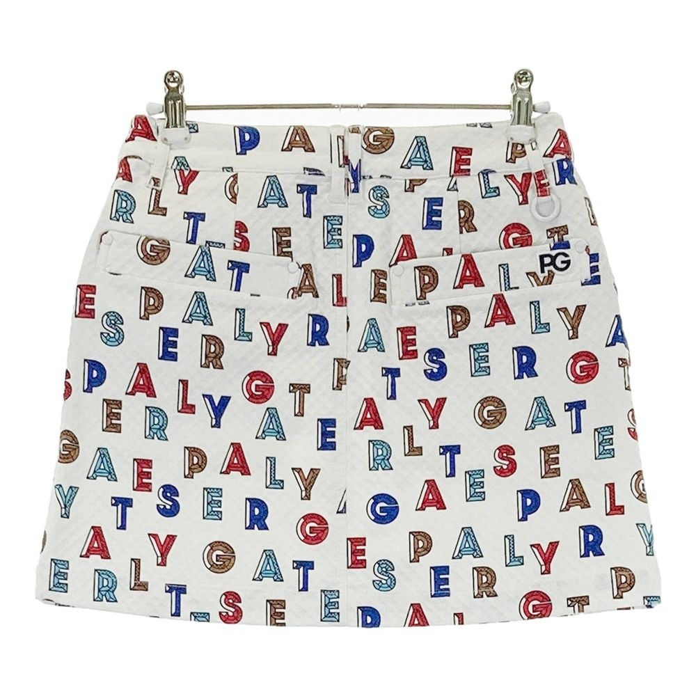 サイズ 00 PEARLY GATES パーリーゲイツ 055-1234900 ストレッチスカート ロゴ柄 ホワイト系 240101543811 ゴルフウェア レディース ストスト