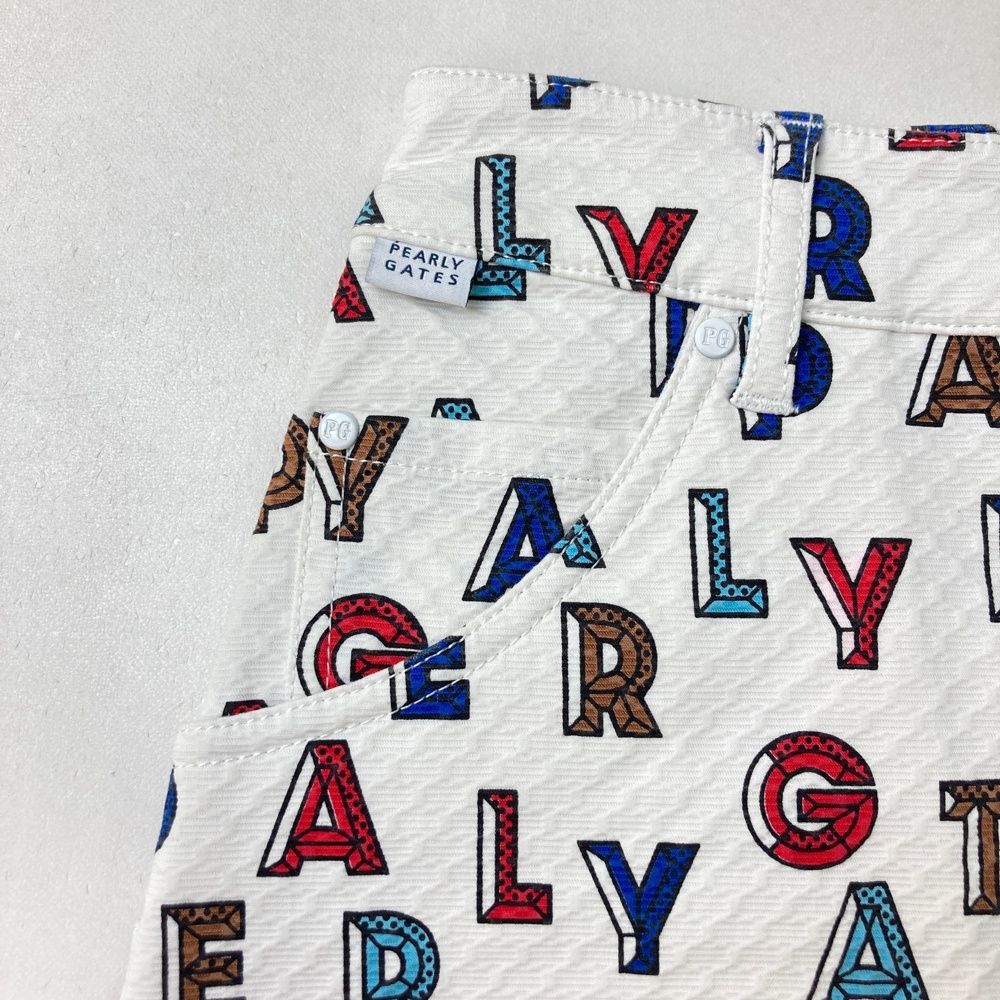 サイズ 00 PEARLY GATES パーリーゲイツ 055-1234900 ストレッチスカート ロゴ柄 ホワイト系 240101543811 ゴルフウェア レディース ストスト LLC-HASEGAWATOSO_COM