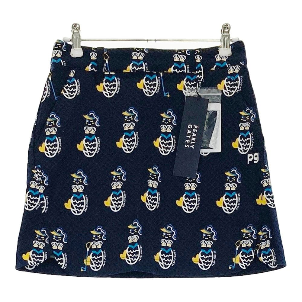 サイズ 00 PEARLY GATES パーリーゲイツ 055-1134606 ストレッチスカート 総柄 ネイビー系 240101543812 ゴルフウェア レディース ストスト