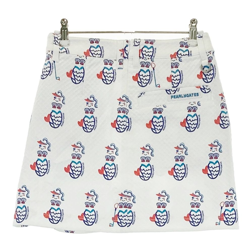 サイズ 00 PEARLY GATES パーリーゲイツ 055-1134606 ストレッチスカート 総柄 ホワイト系 240101543813 ゴルフウェア レディース ストスト