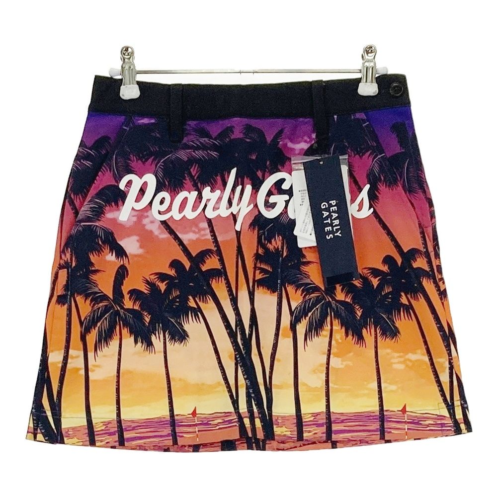 サイズ 00 PEARLY GATES パーリーゲイツ 055-1234612 スカート ヤシの木 オレンジ系 240101543814 ゴルフウェア レディース ストスト
