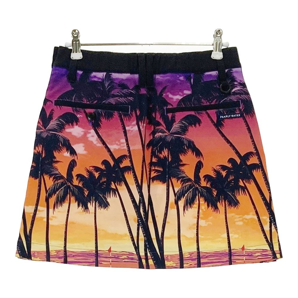 サイズ 00 PEARLY GATES パーリーゲイツ 055-1234612 スカート ヤシの木 オレンジ系 240101543814 ゴルフウェア レディース ストスト