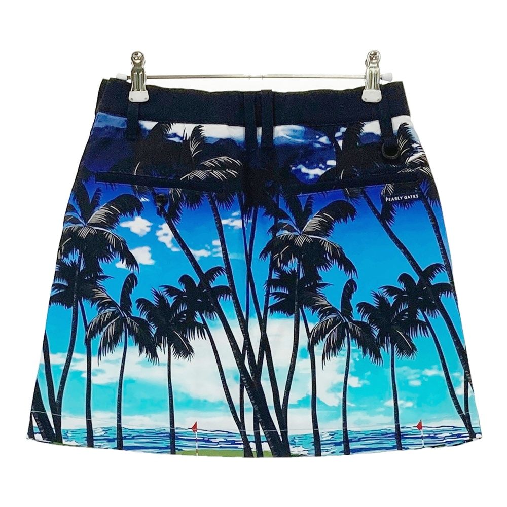 サイズ 00 PEARLY GATES パーリーゲイツ 055 1234612 スカート ヤシの木 ブルー系 ゴルフウェア レディース ストスト