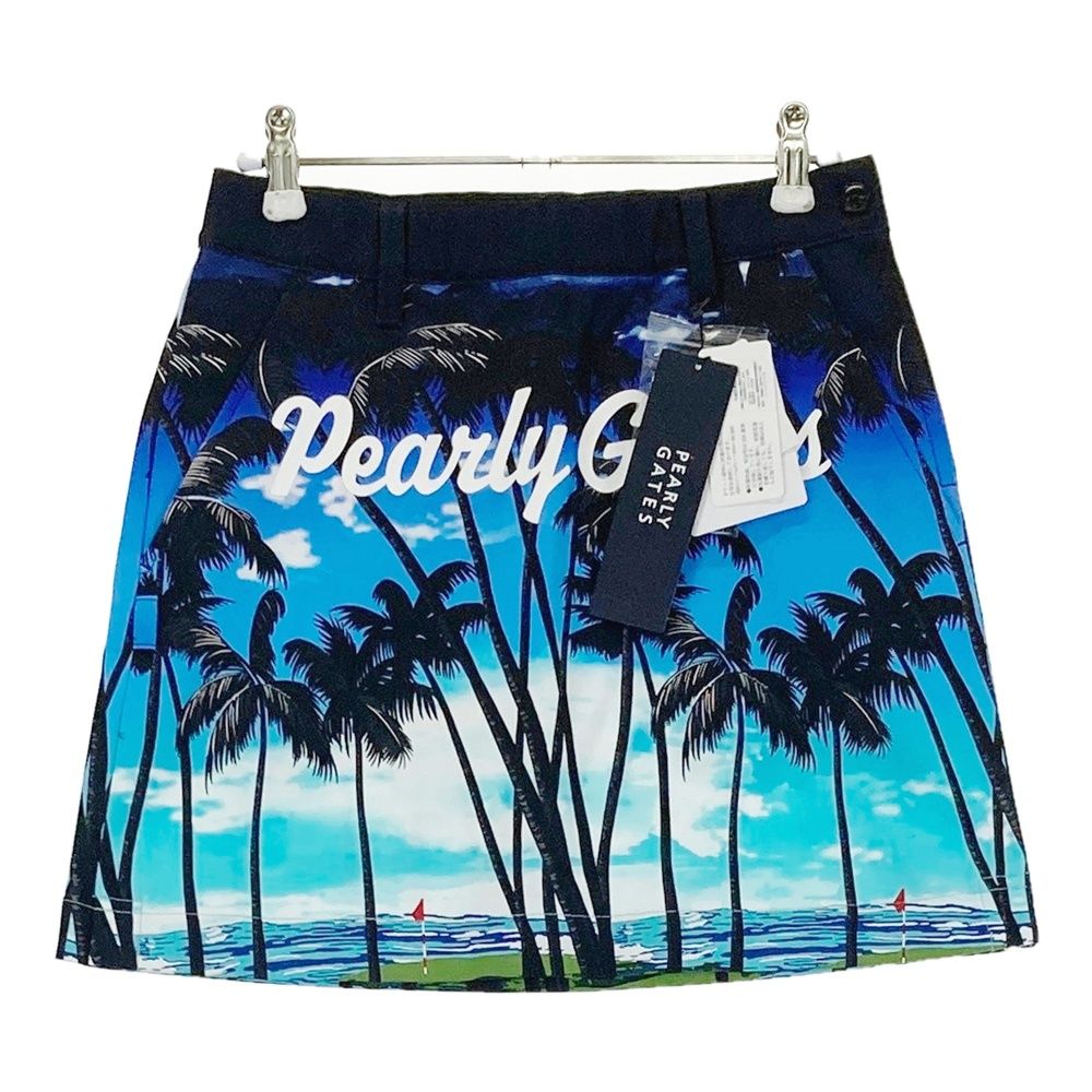 サイズ 00 PEARLY GATES パーリーゲイツ 055-1234612 スカート ヤシの木 ブルー系 240101543815 ゴルフウェア レディース ストスト