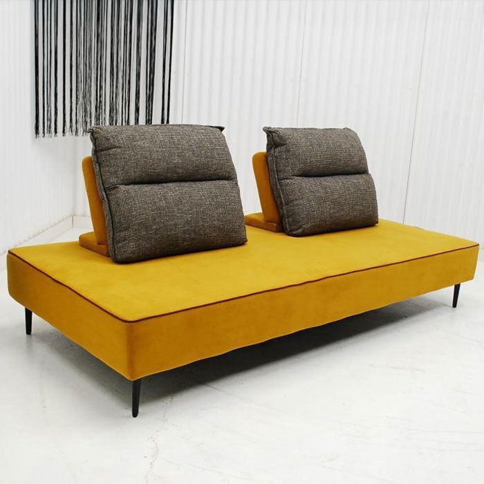 アウトレット 現品限り 一部送料無料 大 展示品 スタイリッシュ 新進スタイル デイベッド シンプルモダン イエロー 黄色 251017-ブレークye