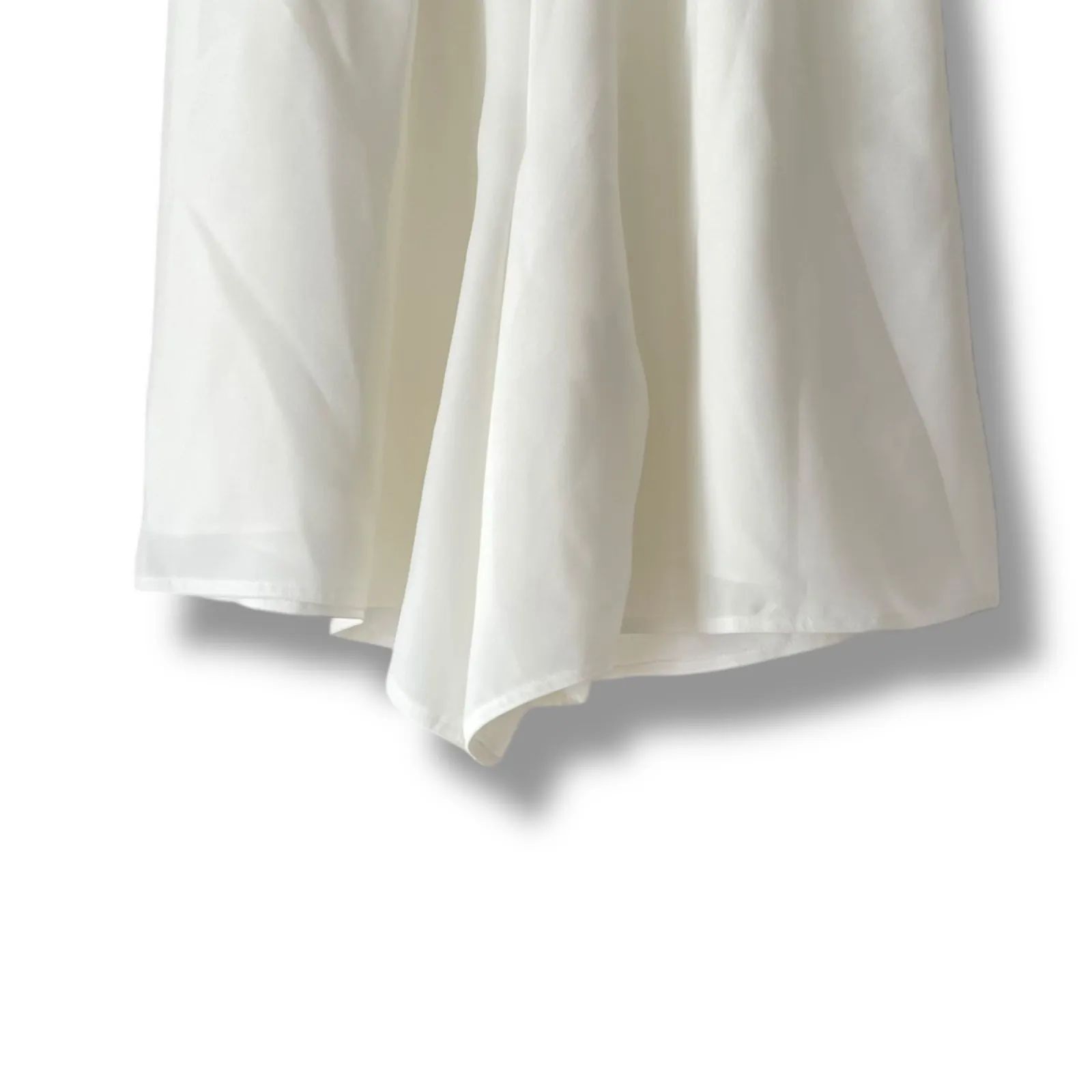 Rene ルネ レディースフレアスカート シンプル キュプラ 無地 白