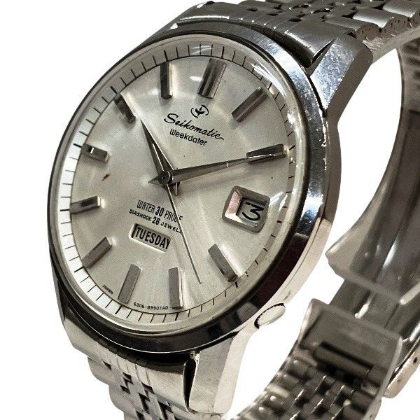  セイコー 6206-8990 自動巻 シルバー文字盤 時計 腕時計 メンズ その他 その他