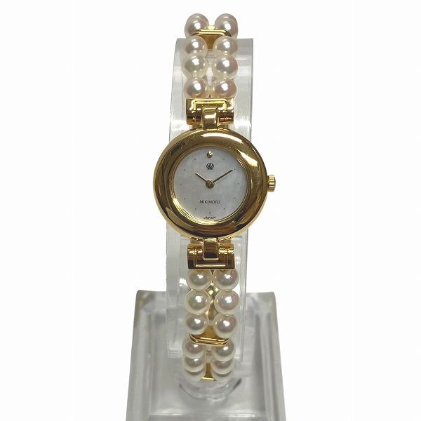 ミキモト 4N20-0941 クォーツ JAL パールウォッチ 時計 腕時計 レディース
