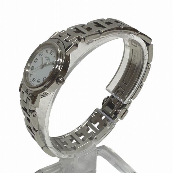 エルメス Hermes クリッパー CL 4.210 クォーツ ホワイト文字盤 時計 腕時計 レディース