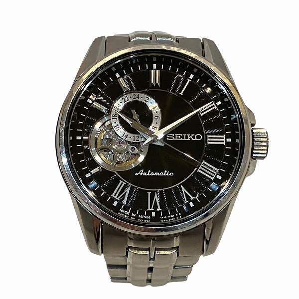 セイコー プレサージュ 4R39-00B0 自動巻 裏蓋 スケルトン 時計 腕時計 メンズ