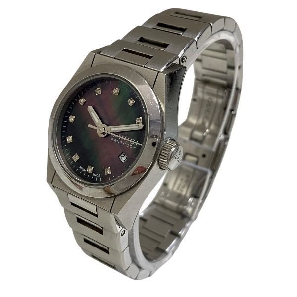 グッチ GUCCI パンテオン 115.5 クォーツ 10 Pダイヤ 時計 腕時計 レディース
