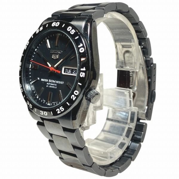 セイコー セイコー5 7 S 26-02 T 0 自動巻 デイデイト 21石 裏スケルトン 時計 腕時計 メンズ