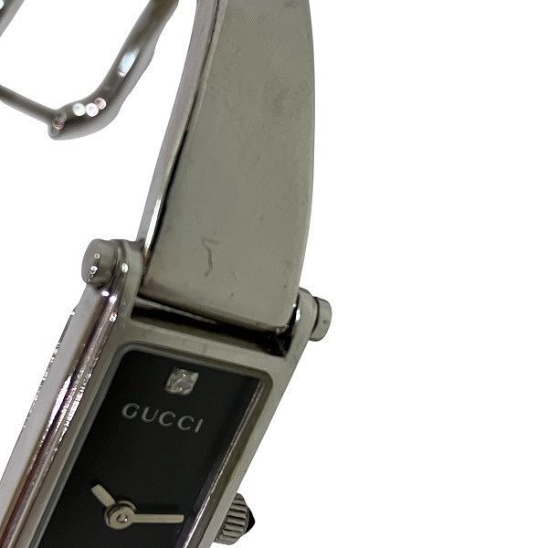 グッチ GUCCI 1500 L クォーツ ブラック文字盤 1 P バングルウォッチ 時計 腕時計 レディース