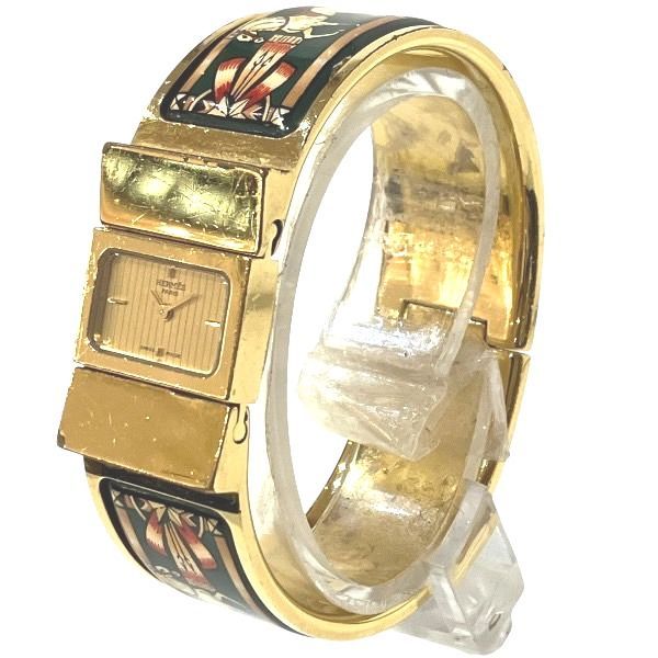 エルメス Hermes ロケ L 01.201 クォーツ 七宝 時計 腕時計 レディース