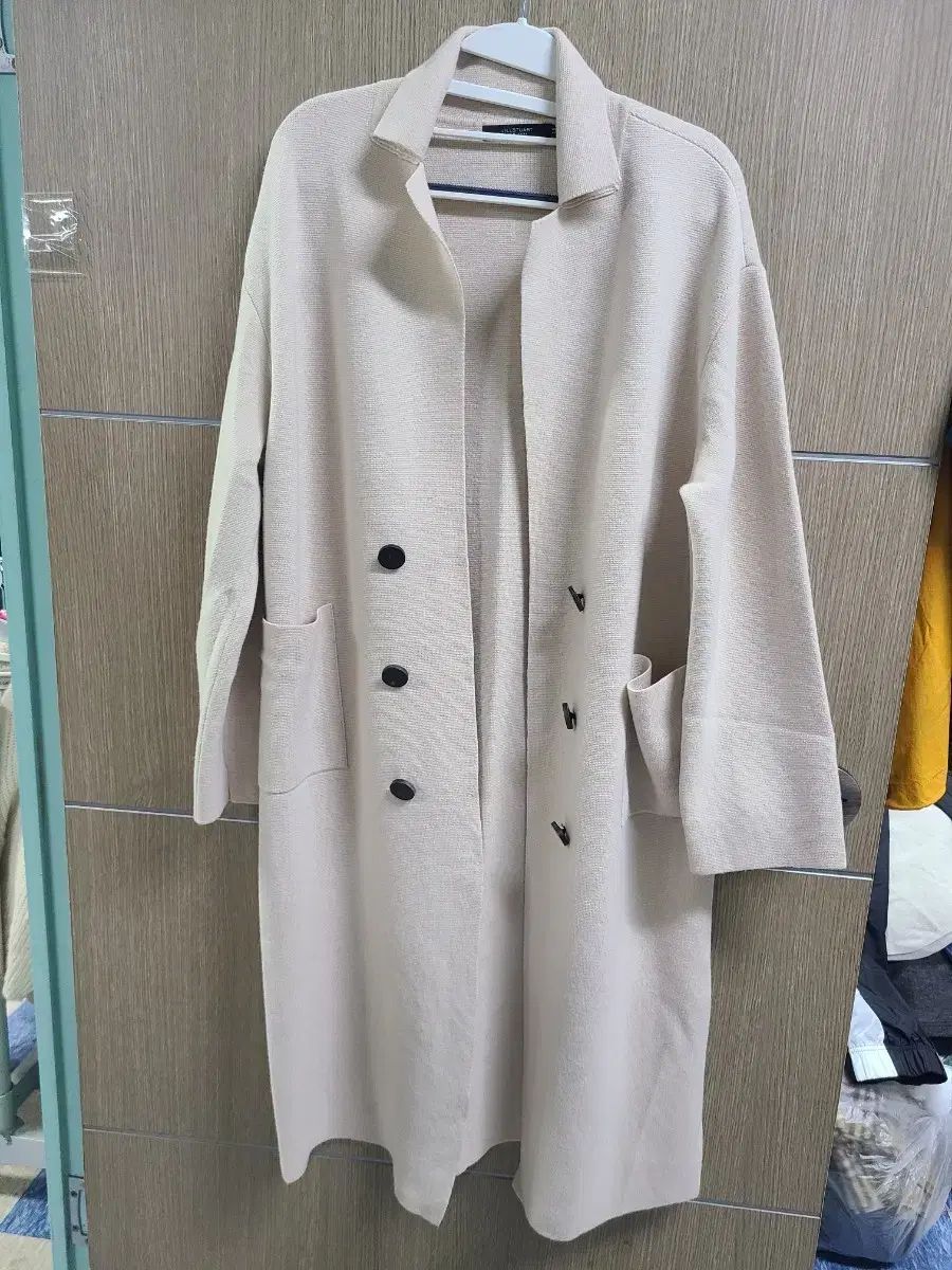 JILL STUART ジルスチュアート ウール100 ベージュ ニット ロング丈 カーディガン