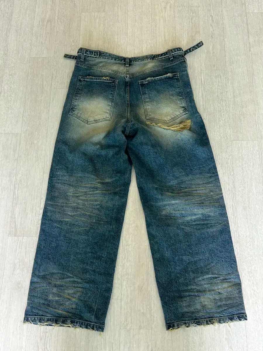 wワークショップ ダブル デストロイ キャット ウォッシュ デニム 2サイズ