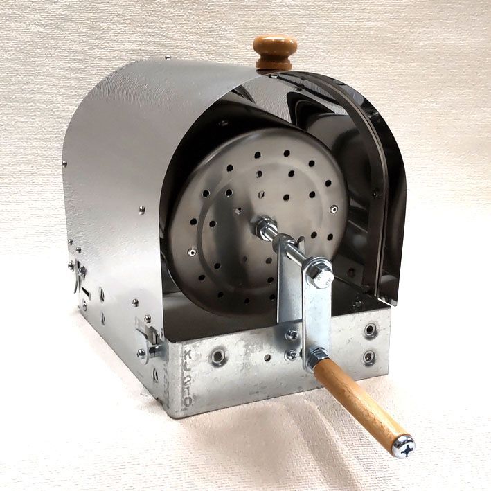 ☆カバー付き☆400gドラム穴なし手回しコーヒー焙煎機 - メルカリ