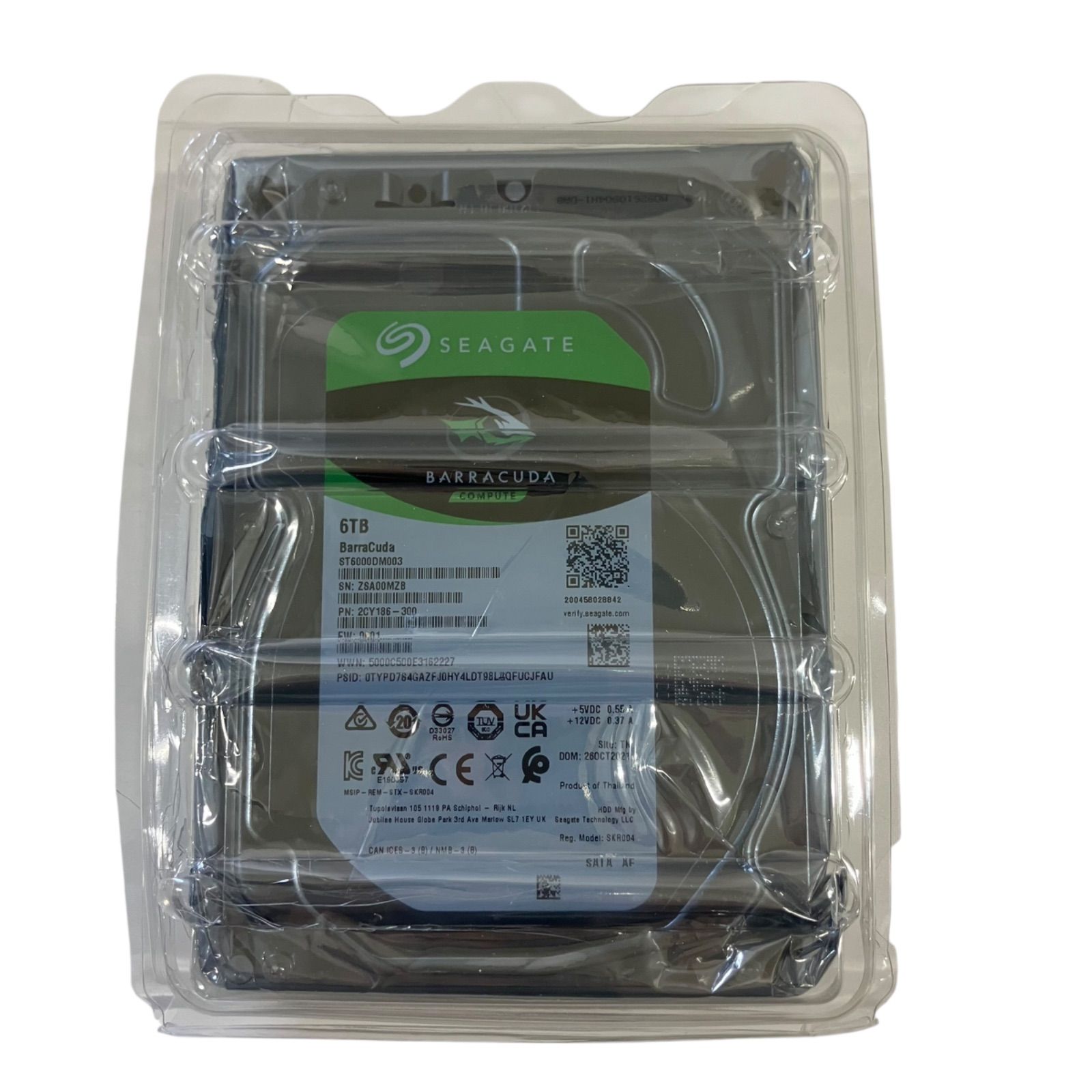 WJ61 Seagate BarraCuda 3.5インチ 6TB 内蔵 ハードディスク HDD PC 6Gb s 256MB 5400rpm ST6000DM003 FFP