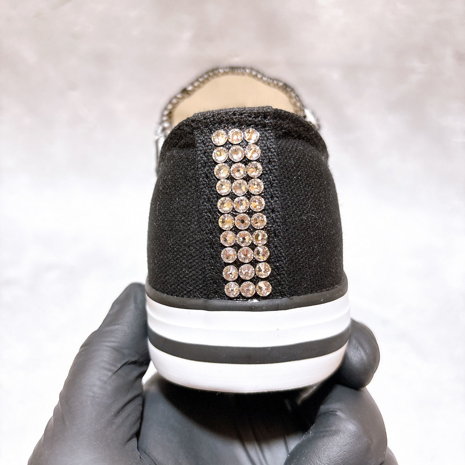 貴和クリスタル クリスタルガラス キラキラ スニーカー スリッポン