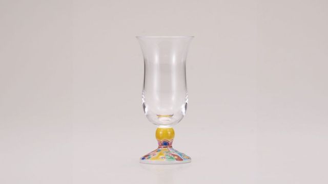 日本酒・焼酎グラス 冷酒グラス （無地）花錦 清峰堂 石川県 南加賀 日用品 ギフト お礼 手土産 石川土産 南加賀土産 九谷焼 グラス グッドデザイン賞 1043-610-01