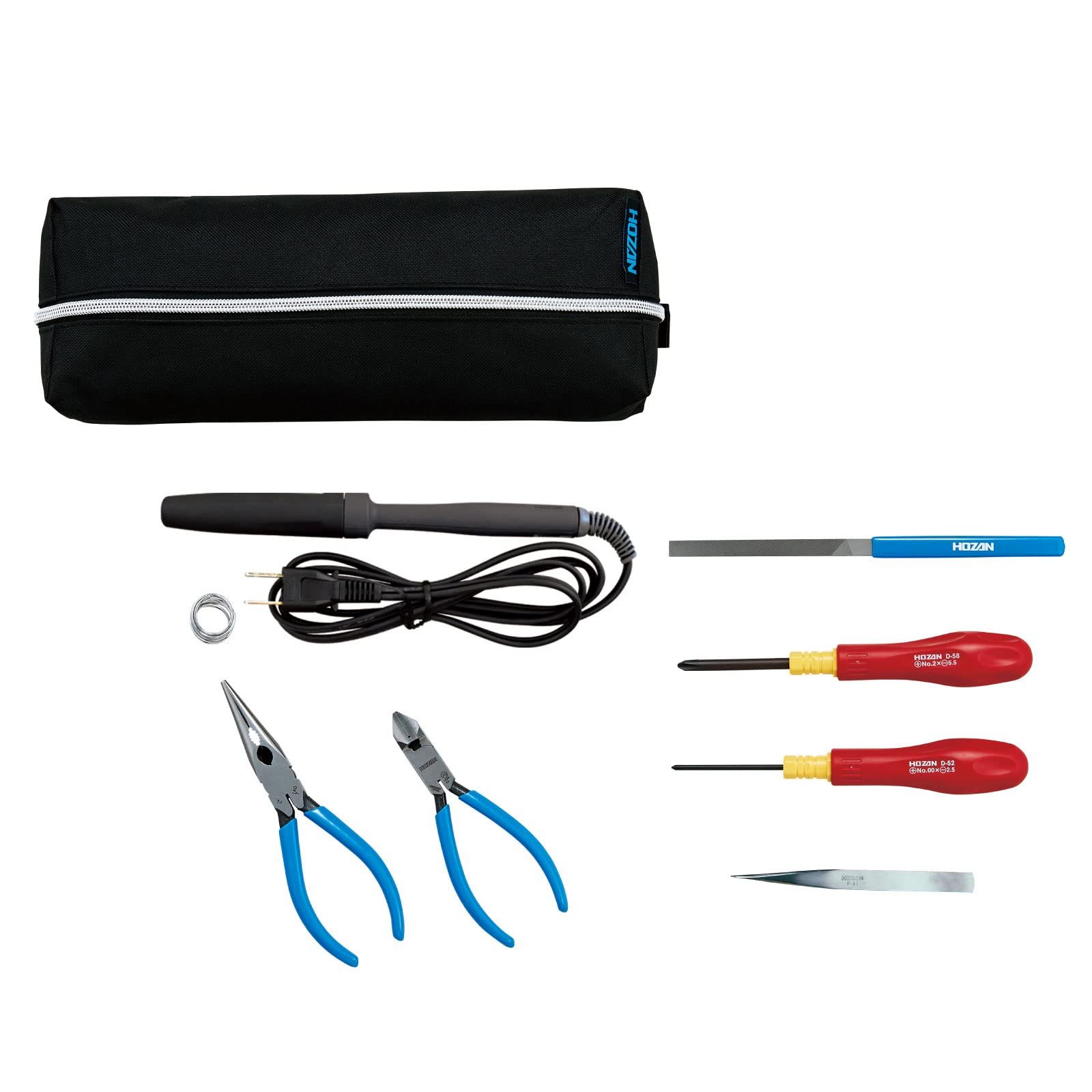 ホーザン HOZAN 工具セット 入組8点 工場 学校 研究所の備品や家庭でのDIY 車載工具 防災用に S-33