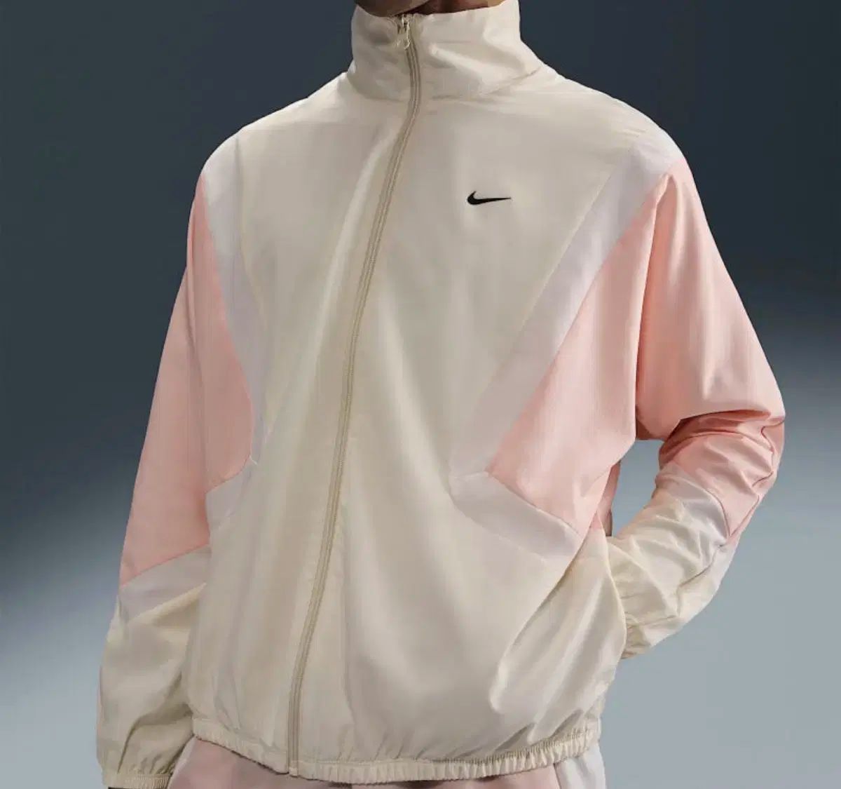 NIKE アイコン ウーブン バスケットボール ジャケット ウィンドブレーカー アイボリー ピンク 3XL