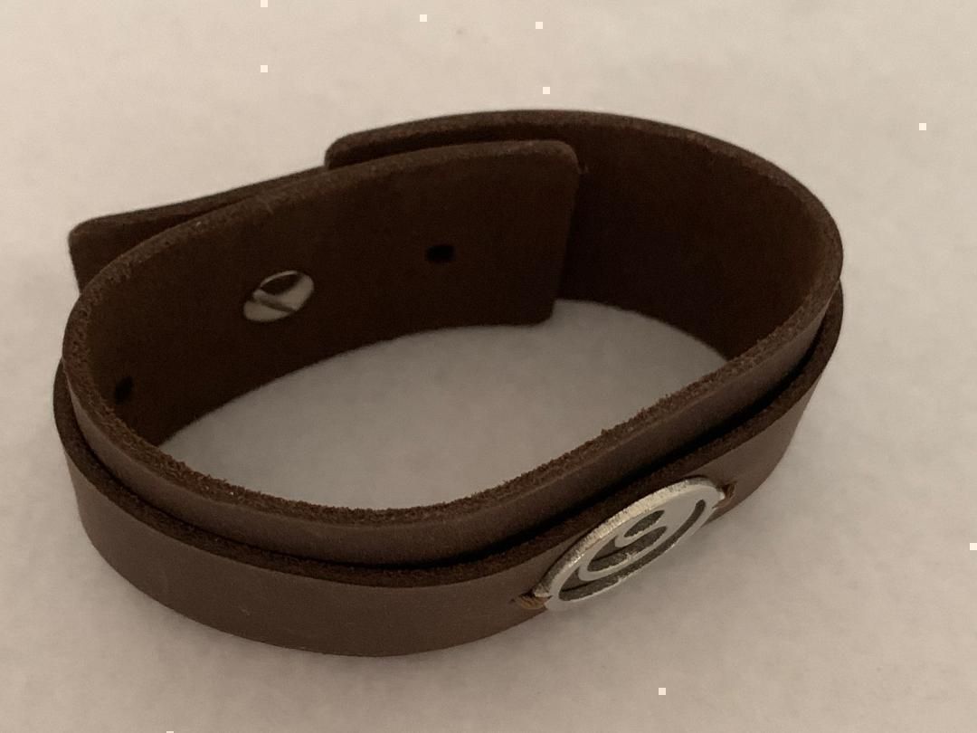 新 真 空手 真会 牛革 リストバンド レザー ブレスレット