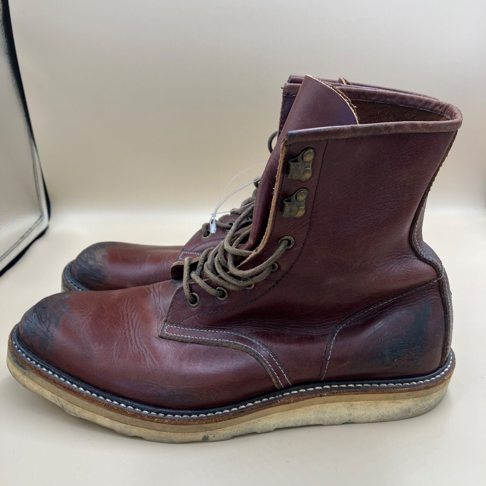  647 vibrant ビムラム レザー ブーツ ブラウン エンジニアブーツ ブーツ 革靴