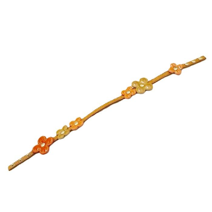 ルイヴィトン Louis Vuitton チョーカー フラワー モチーフ レザー レディース