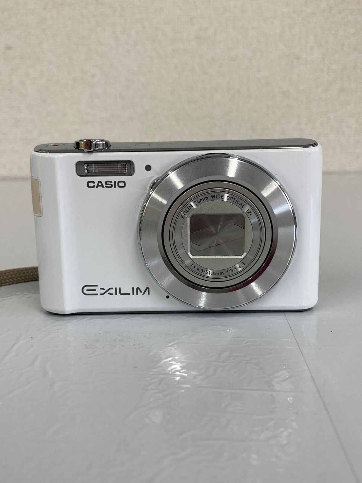 %4 通電動作 済み CASIO カメラ エクシリム EX-ZS190 ホワイト コンデジ デジカメ カメラ 1