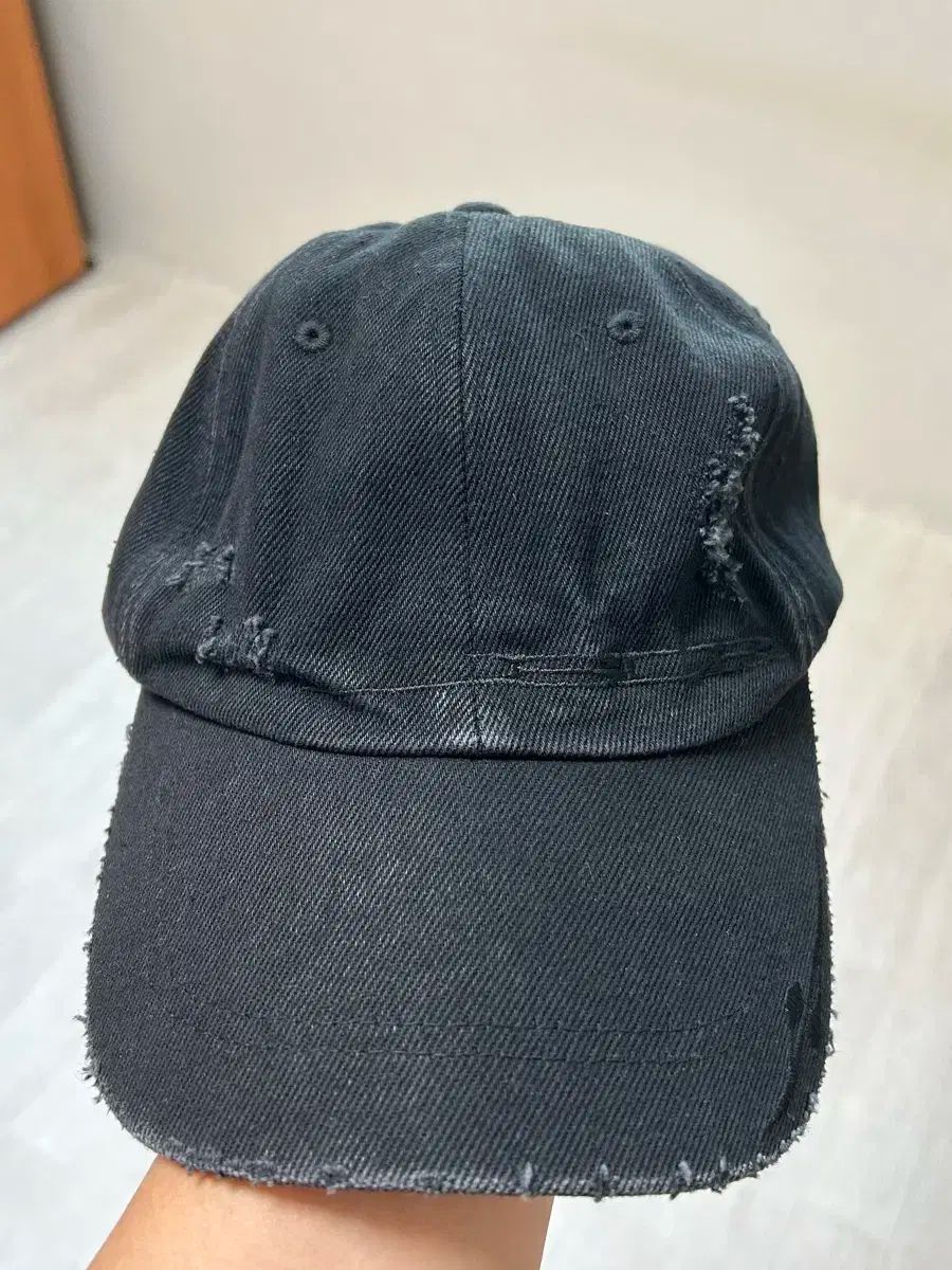  BLR ダメージ デニム ベースボールキャップ ブラック その他 キャップ