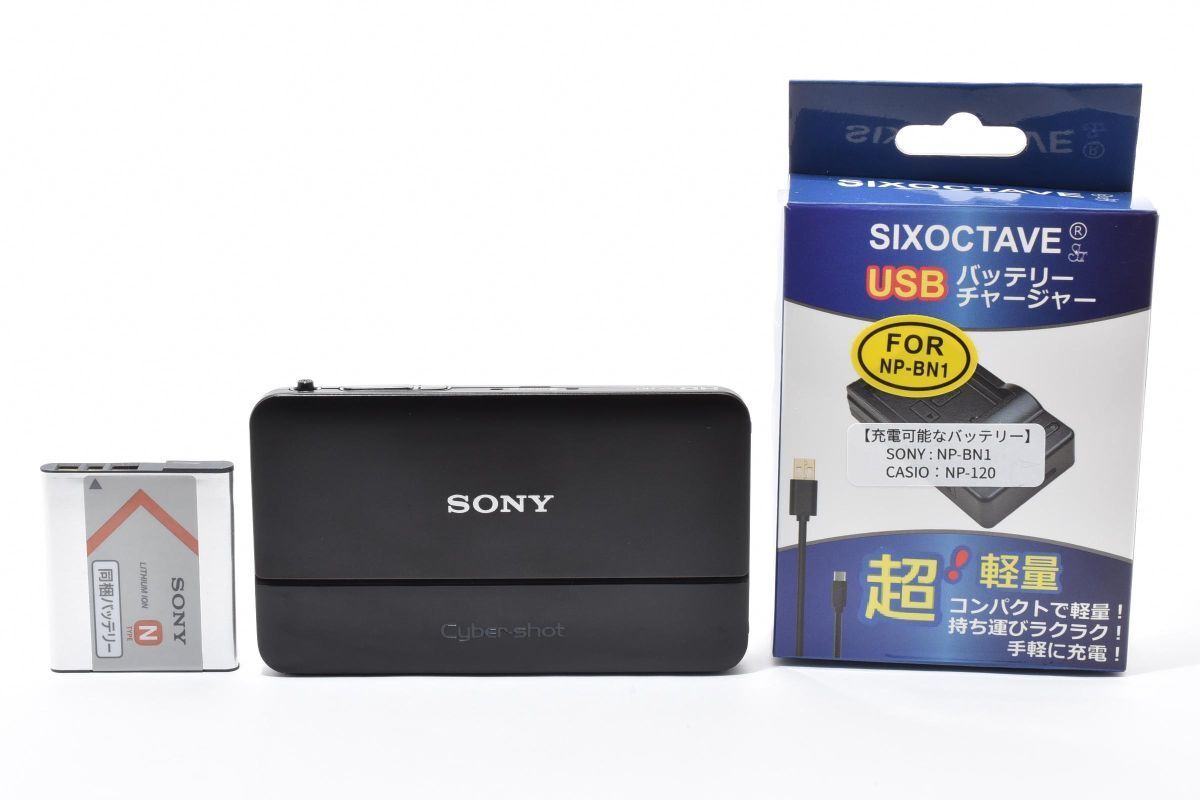 ｜SONY Cyber-Shot TX55 サイバーショット 1620万画素CMOS 光学x5 ブラック DSC-TX55 B デジタル ｜E097