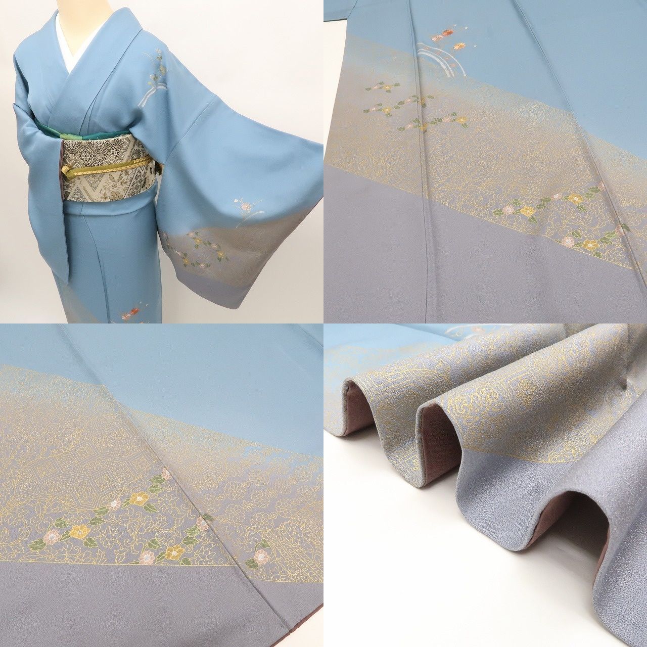 ❁tomihisa❁新品 桜 着物 正絹 仕付け糸付”春を待ち侘びる満開の桜