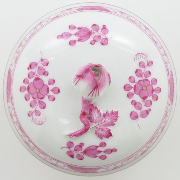 マイセン シュガーポット インドの華 リッチピンク 小物入れ 砂糖入れ 金彩 洋食器 meissen 1個 SKLAD-KIRPICHA_RU