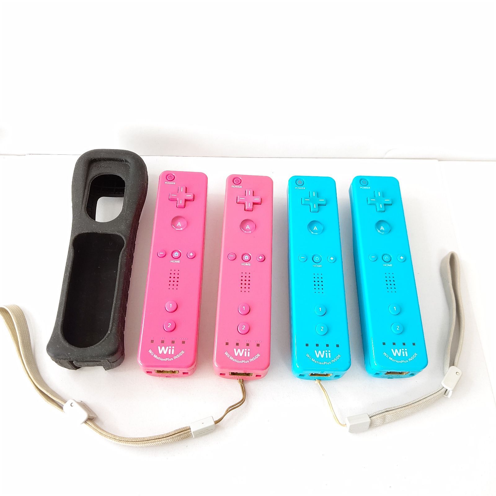 wii wiiu リモコンプラス ピンク ブルー 計4個セット ゲーム 周辺機器
