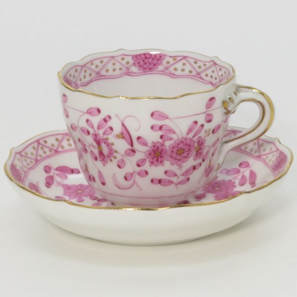 マイセン カップ-ソーサー インドの華 リッチピンク C-S 洋食器 1客 Meissen 2