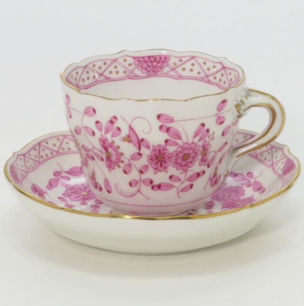 マイセン カップ-ソーサー インドの華 リッチピンク C-S 洋食器 1客 Meissen 4