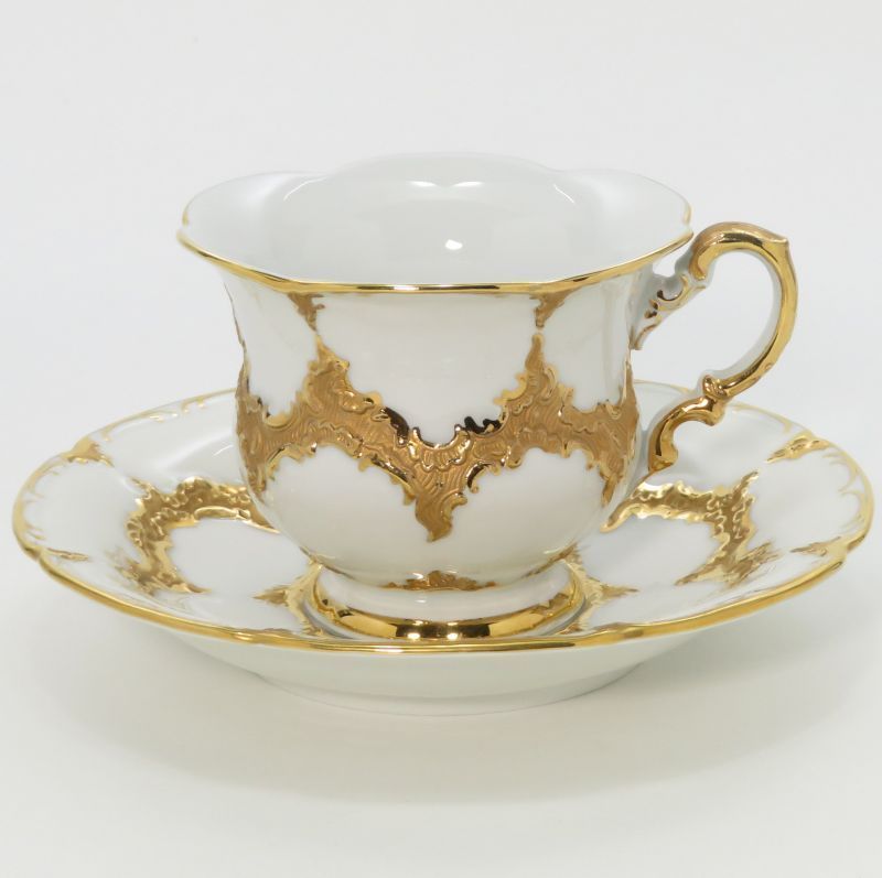 マイセン カップ-ソーサー Bフォーム グランツゴールド C-S 洋食器 金彩 1客 Meissen 2