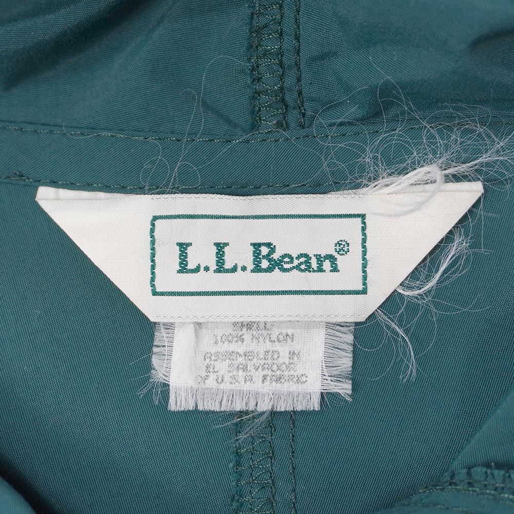 エルエルビーン L.L.Bean 90s 90年代 ナイロンフーディージャケッ カタディンロゴ 旧タグ 無地 USA ヴィンテージ アメリカ 古着 メンズ コート ジャケット グリーン 緑 M