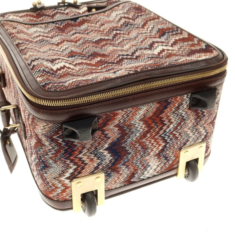 中古】ミッソーニ Missoni ジャカード スーツケース キャリーバッグ 中古】ミッソーニ Missoni ジャカード スーツケース キャリーバッグ