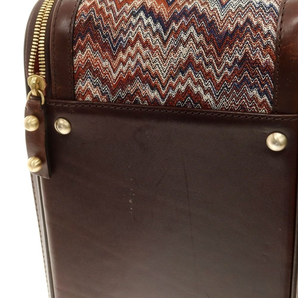 ミッソーニ Missoni ジャカード スーツケース キャリーバッグ ブラウン