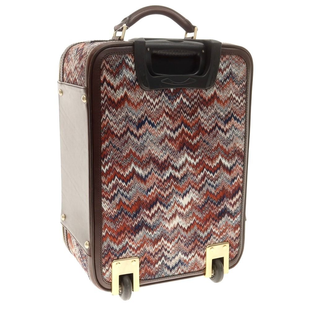 ミッソーニキャリーケース 中古】ミッソーニ Missoni ジャカード スーツケース キャリーバッグ