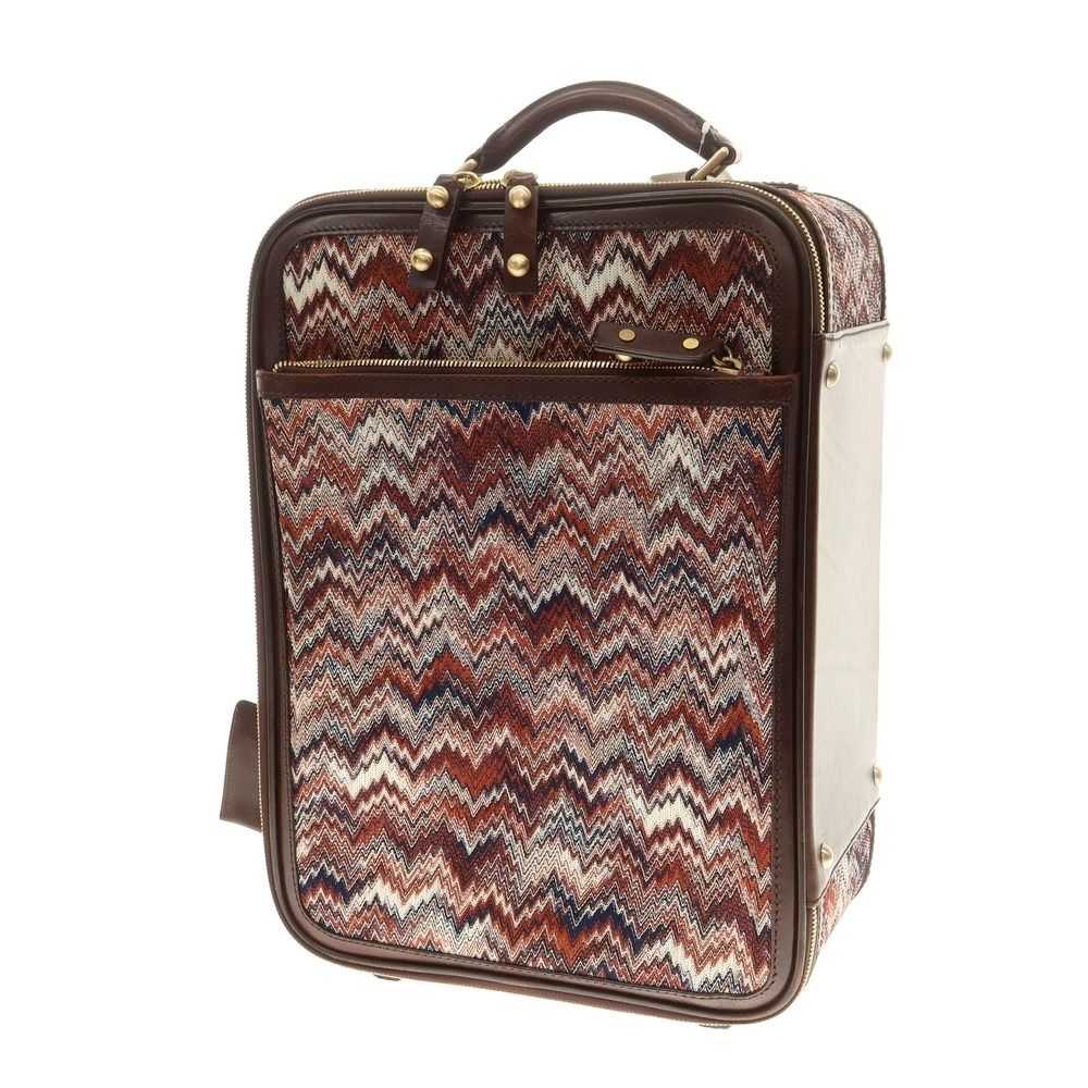 中古】ミッソーニ Missoni ジャカード スーツケース キャリーバッグ