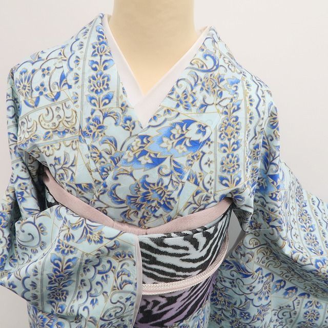 ❁tomihisa❁新品 岡重 お仕立て上がり品 更紗 着物 仕付け糸付 トール