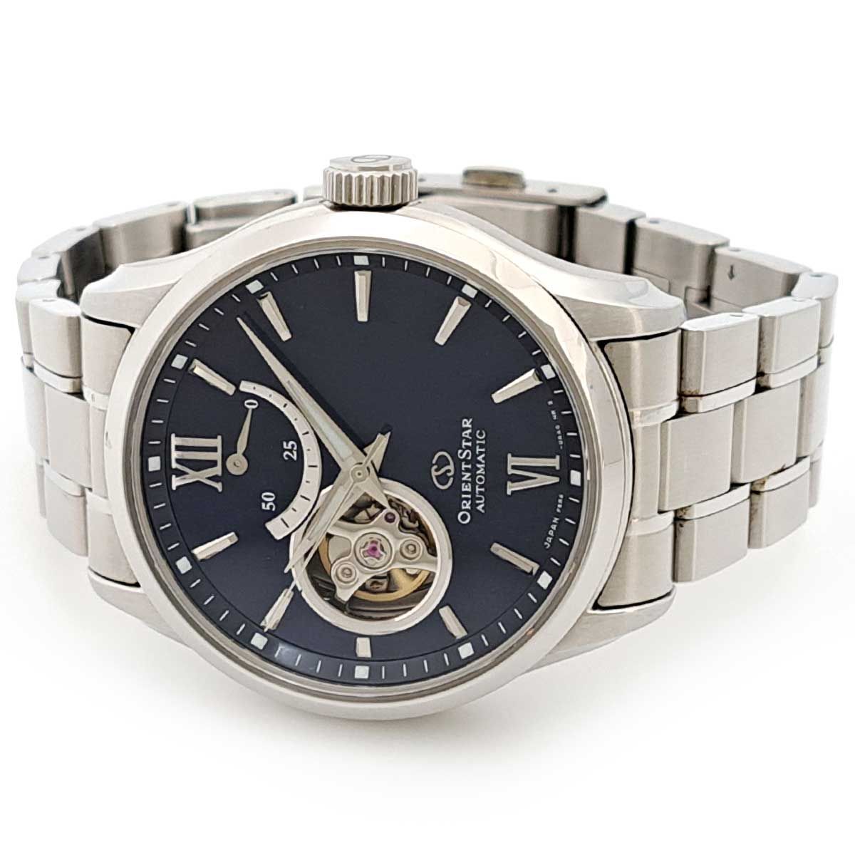 オリエント オリエントスター セミスケルトン パワーリザーブ RK AT 0002 L 自動巻き ステンレススティール メンズ ORIENT 時計